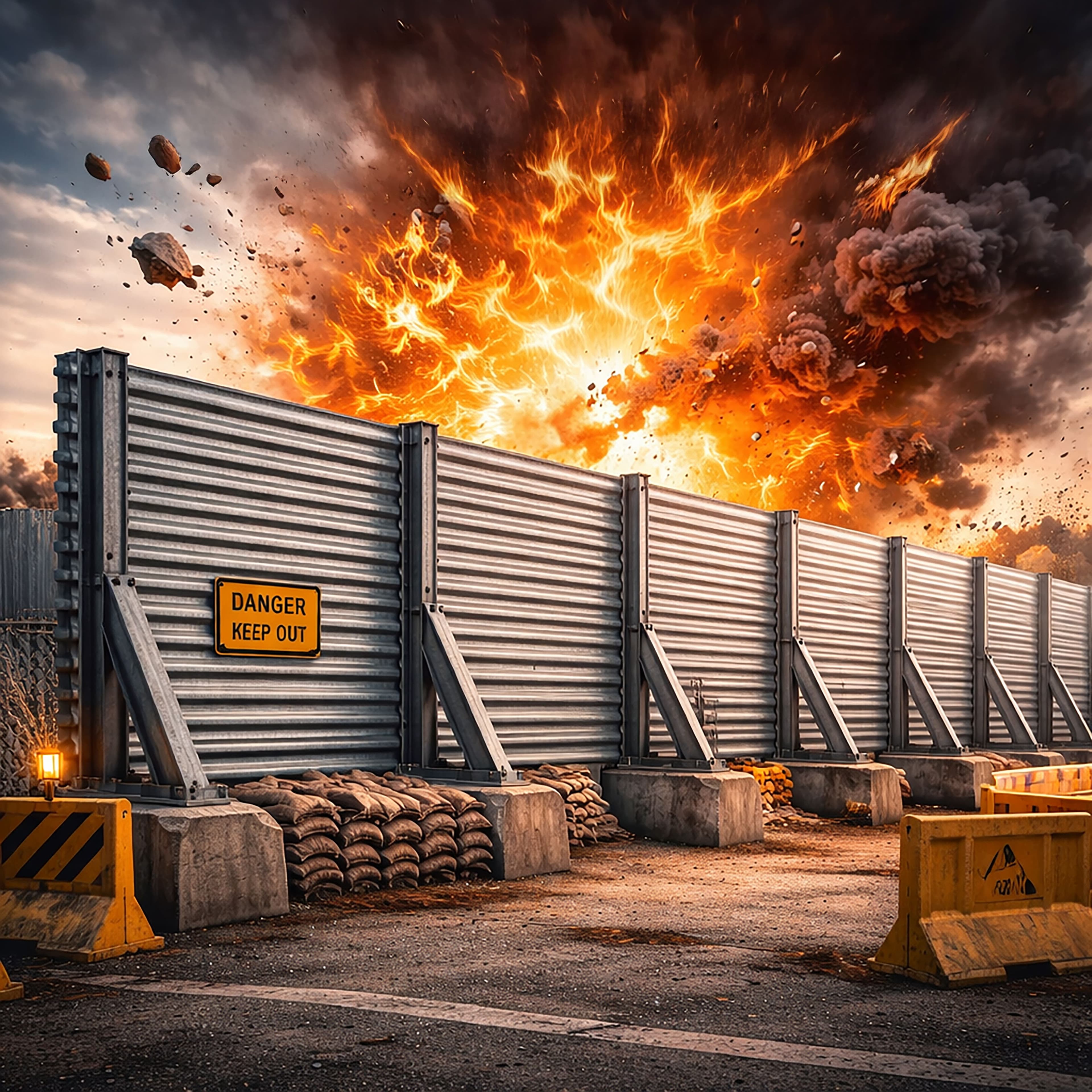 Modular Corrugated Blast Walls